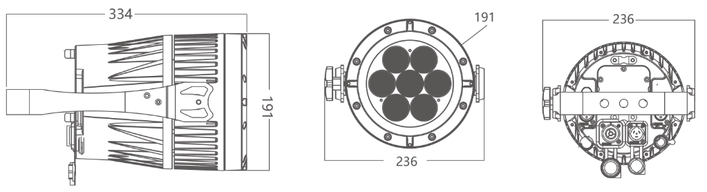 Luces par led RGBW Zoom