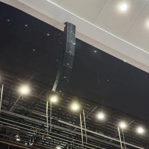 Equipos profesionales de sonido en el teatro patria Bogotá