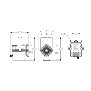 Fresnel LED Color Frezno Mini Color (Silver star)